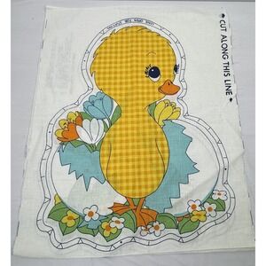 VTG 90s Spring Mills Yellow Duckie Fabric Panel Cut‎ & Sew Pillow Doll